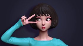 Zbrush--剪刀手女孩