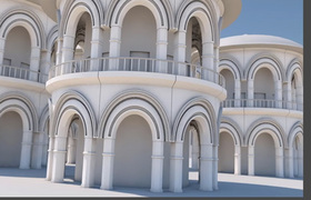 C4D创建欧式建筑