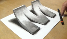 3D艺术--立体的M