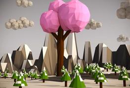 C4D--低模森林