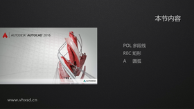 了解POL 多段线
REC 矩形  
A     圆弧