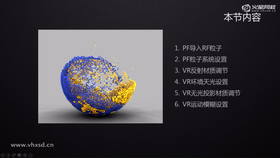 PF导入RF粒子
PF粒子系统设置
VR反射材质调节
VR环境天光设置
VR无光投影材质调节
VR运动模糊设置
