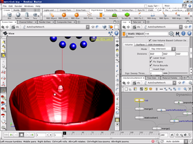 使用杯子的身体部分与粒子产生交互解决简模碰撞的问题