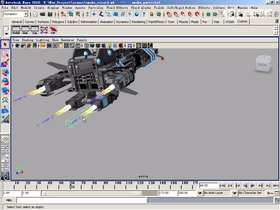 制作飞船尾烟效果