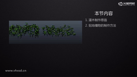 灌木制作思路,贴地植物的制作方法。