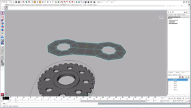 小腿内部齿轮链条及小结构模型制作