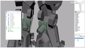 膝关节处膝盖前面板后面板及内侧膝关节结构制作