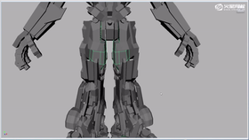 大腿处外壳模型制作及比例调节