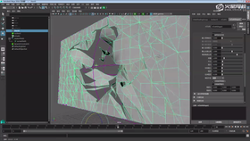 能够使用nCloth去制作墙面撕裂效果的动力学模拟技巧