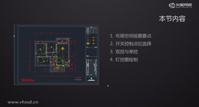 布局空间绘图要点
开关控制点选择
双控与单控
灯控图绘制