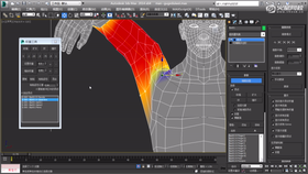 检查蒙皮的错误和权重值的微调