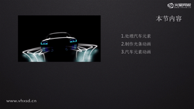 处理汽车元素
制作光条动画
汽车元素动画