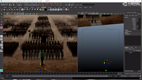 根据参考图,排列出举旗帜的兵和后面的补兵。