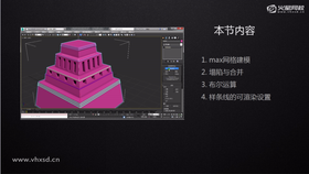 max网格建模、塌陷与合并、布尔运算、样条线的渲染设置