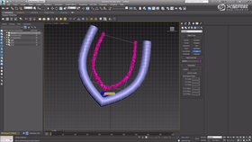 使用PF粒子数据流控制碎块飞散然后停止的效果
