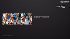 肩部盔甲的细节绘制