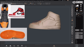 讲解利用ZBrush的功能修改鞋面皮革雕刻