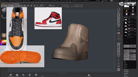 讲解利用ZBrush的功能修改鞋面皮革雕刻