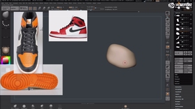 讲解利用ZBrush的功能修改鞋面皮革雕刻