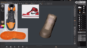 讲解利用ZBrush的功能修改鞋面皮革雕刻
