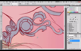 继续填充色块,处理画面的阴影关系。