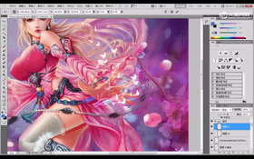 绘制仙女法术球,补充刻画小物件细节。