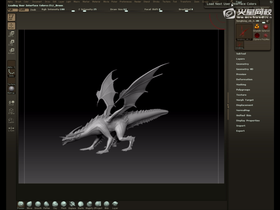 飞龙在ZB中进行雕刻模型,绘制细节结构