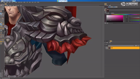 讲解肩盔的毛料的光影细化