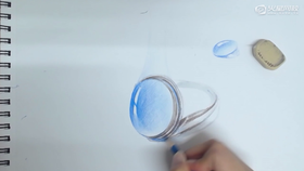 【秒学】水滴、蓝宝石戒指手绘-6