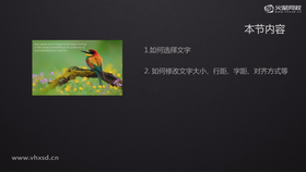 如何选择文字
如何修改文字大小,行距,字距,对齐方式等