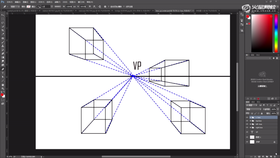 如何绘制一点透视。