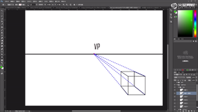 如何确定盒子底面及等间距,透视缩放。