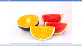 融合橙子和西瓜的图片。