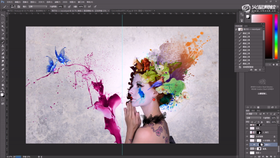 1.添加周边暗角
2.添加光晕
3.添加喷溅液体