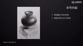 陶瓷罐子体积绘制
陶瓷材质分析与表现
光滑程度
透明
颜色(纹理)