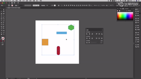 在对齐所选对象模式内分布对象