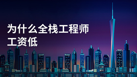 为什么全栈工程师工资低