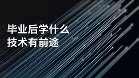 毕业后学什么技术有前途