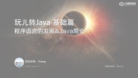 简介Java语言的特点,认识程序语言发展的漫长历史。