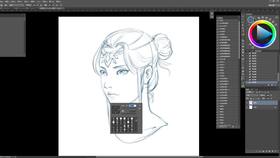 女性头像绘制过程演示